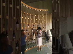 Stojak na wino Pvd Poszycie Titanium Black Color Szafka na wino ze stali nierdzewnej