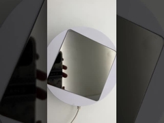 lustro, czarne blachy ze stali nierdzewnej...