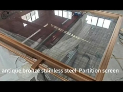 Brązowe szczotkowane szkło metalowe ze stali nierdzewnej Ekran dekoracyjny