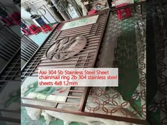 Aisi 304 Sb Płytka ze stali nierdzewnej pierścień z łańcuchem 2b 304 Płyty ze stali nierdzewnej 4x8 1,2 mm