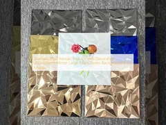 Płytki mozaikowe ze stali nierdzewnej do dekoracji ścian 300x300mm Lustro Duże ziarno Stereo Twarz Brick Mosaic