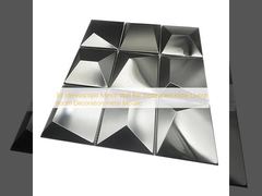 3D Stereoskopowa Ściana Lustrzana Bar Restauracja Hotel Salon Dekoracja metalowa Mozaika