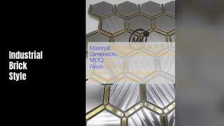 Paski mozaiki z cegły w stylu industrialnym