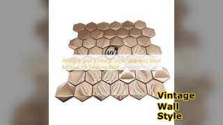 Vintage mozaika ze stali nierdzewnej na ściany