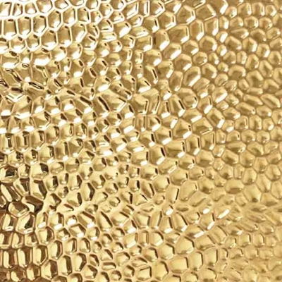 Wytłaczany w kolorze złotym wzór o strukturze plastra miodu ze stali nierdzewnej