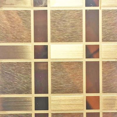 Dobra cena. Prostokątny wzór Częściowa linia włosów Wytrawiony lustrzany kolor Blacha ze stali nierdzewnej w Internecie