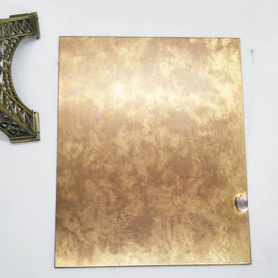 Patterned Art Antique Copper Color Stainless Steel Sheet aged effect