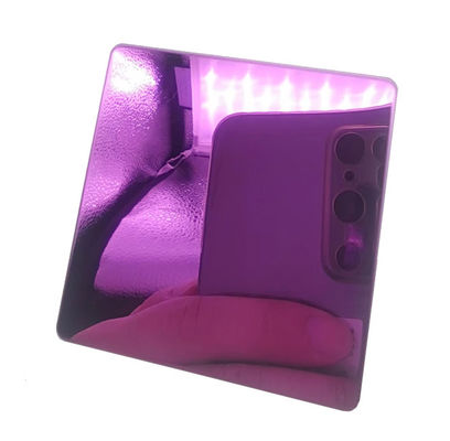 Dobra cena. Kolorowa blacha ze stali nierdzewnej 8K różowy kolor do dekoracji wnętrz hotelu KTV Powłoka zapobiegająca odciskom palców w Internecie