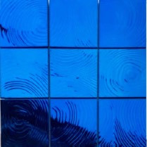 Chinese Red Spiral Metal Mirror Mosaic Wall Tile 98 * 98MM Square Shape