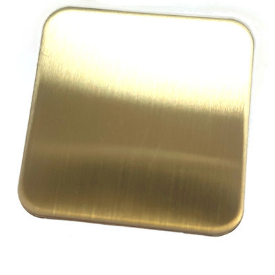 Dobra cena Szampana Złoty Kolor Szczotkowana Linię Włosów Finish 201J1 Płytka ze stali nierdzewnej z anty-drukiem palców w Internecie