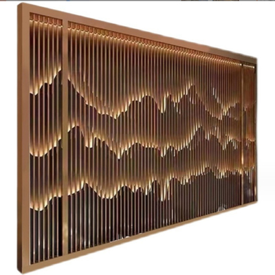 Customized Mountain Hill Brass Brown 304 Stainless Steel Screen For Entrance