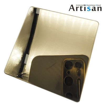 Dobra cena. Champaign Gold 201j1j2 Kolorowe blachy ze stali nierdzewnej Lustro Finished Inox Sheets PVD Coated For Elevator w Internecie