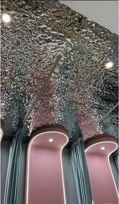 Dobra cena Wodny Wave Sliver Mirror 8k 4*8ft 4*10 Ft Projekt Dekoracja ściany i sufitu w Internecie