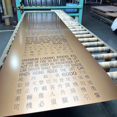 Dobra cena. Ocieplony 8k złota Pvd powłoka blacha ze stali nierdzewnej z anty-odciski palców dla pięciogwiazdkowego hotelu windy w Internecie