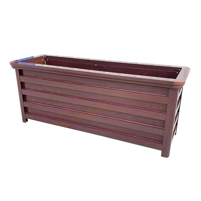 Outdoor Stainless Steel Planter With Transfer Wood Grain For Riverbanks And Parks