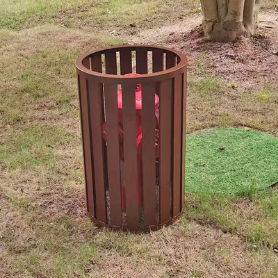 Outdoor Stainless Steel Planter With Transfer Wood Grain For Riverbanks And Parks