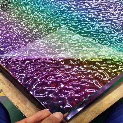 Dobra cena. Blacha ze stali nierdzewnej dekoracyjna z efektem falowania wody w różnych kolorach, powierzchnia lustrzana 8k w Internecie