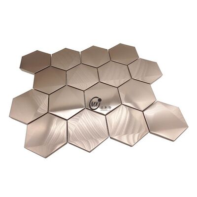 Waterproof Moisture-Resistant And Easy-To-Clean Hexagon  201 304  Stainless Steel Mosaics