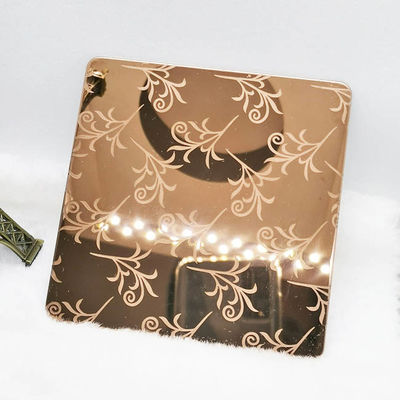 Dobra cena. 0,75 mm kolorowe wytrawiane arkusze ze stali nierdzewnej 10 stóp do dekoracji windy w Internecie