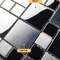 30x30cm Kwadratowa czarna mozaika ze stali nierdzewnej Metalowa mozaika Backsplash