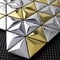 3D Cone Trójkątna mozaika ze stali nierdzewnej do dekoracji ścian JIS Silver Gold