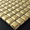 Płytki mozaikowe ze stali nierdzewnej Small Cube Gold PVD do dekoracji ścian 30,5 x 30,5 cm