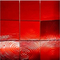 Chińska czerwona spiralna metalowa lustrzana mozaika ścienna 98 * 98 MM kwadratowy kształt