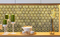 Sześciokątna złota metalowa mozaika murowany dom łazienka naklejka ścienna ściana tła