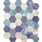 Hexagon Metal Mozaika Dekoracyjne Płytki Ścienne 48 X 48 MM Czarno-białe Mieszane