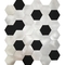 Hexagon Metal Mozaika Dekoracyjne Płytki Ścienne 48 X 48 MM Czarno-białe Mieszane