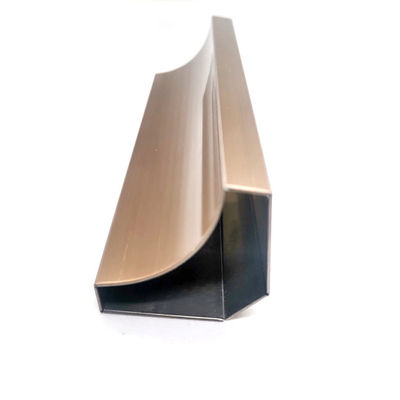Dobra cena. Listwy wykończeniowe ze stali nierdzewnej w kształcie łuku Różowe złoto Hairline 10mm 40mm w Internecie