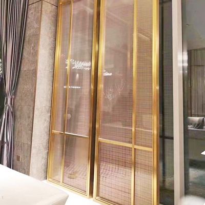 Dobra cena W450mm H2800mm Wewnętrzna ścianka działowa ze stali nierdzewnej Dekoracyjne metalowe panele Hairline w Internecie