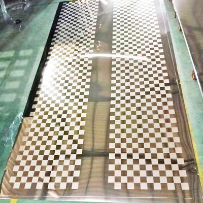 Dobra cena Proste stylowe wytrawione lustro 8K Blacha ze stali nierdzewnej w kolorze złotym w Internecie