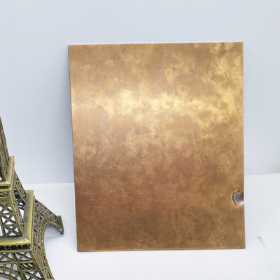 Patterned Art Antique Copper Color Stainless Steel Sheet aged effect