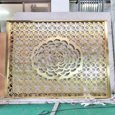 Dobra cena. Różowe złoto Brąz Czarny Pędzel do linii włosów Poziomy wzór malarski Panel rozdzielający ekran ze stali nierdzewnej w Internecie