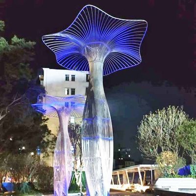 Dobra cena 316l Metalowe ozdoby ogrodowe z grzybów Rzeźba Trwałość antykorozyjna w Internecie