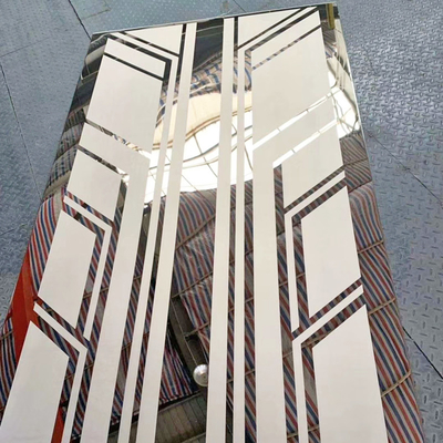 304 316L Listy ze stali nierdzewnej lustro 8K 10K Etched Silver Gold For Lift Elevator Door