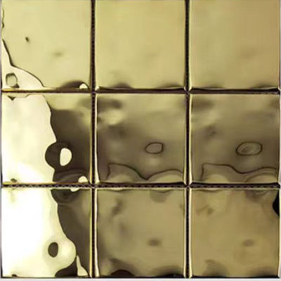 Dobra cena ASTM 304 305x305mm Wodny lustro falowe Płytki mozaikowe ze stali nierdzewnej do dekoracji w Internecie