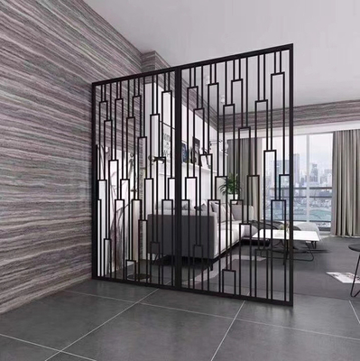 Factory Mirror Antique Rose Gold Hairline Brushed Laser Cutting Carving 304 Colored Stainless Steel Screen Partition Room Dividers For Hotel