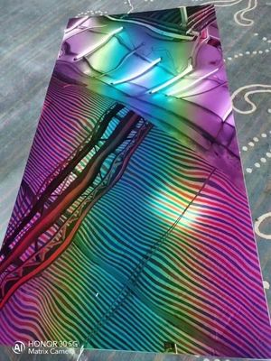 Dobra cena. Wielobarwne lustro tęcza sztuki kolorowe blachy ze stali nierdzewnej 3,0 mm do dekoracji w Internecie