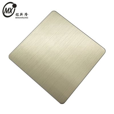 Dobra cena 201 304 316L J1J2 J3 Szczotkowana linija włosowa Szampana Kolor PVD Powłoka ze stali nierdzewnej w Internecie