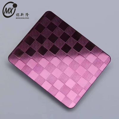 Dobra cena 304 kolorowy fioletowy fioletowy wymocowany płytek ze stali nierdzewnej do projektowania wnętrz ściennych w Internecie