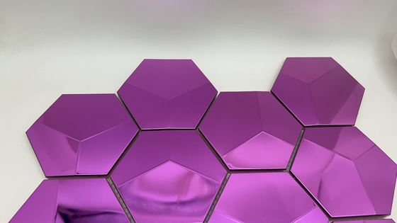 3d mozaika luksusowa sześciokątne kształty mozaiki fioletowy kolor