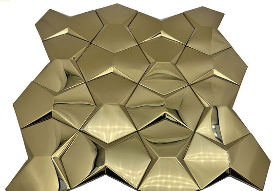 Dobra cena 3D trójwymiarowy mozaik z metalu ze stali nierdzewnej Płytka KTV Klub Bar Wejście TV Twarz ściana wypukła w Internecie