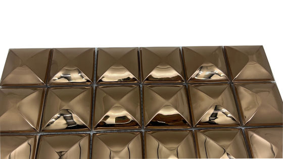 Dobra cena Wysokiej jakości 300*300 3D Chleb Titanium Mirror 304 Nierdzewna Płytka dekoracyjna mozaika w Internecie