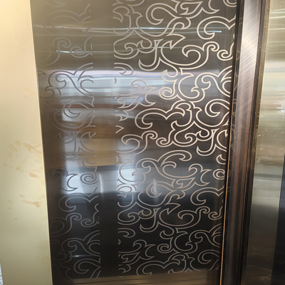 Wzorzec Etched Etched Płytka ze stali nierdzewnej Dekoracja drzwi windy