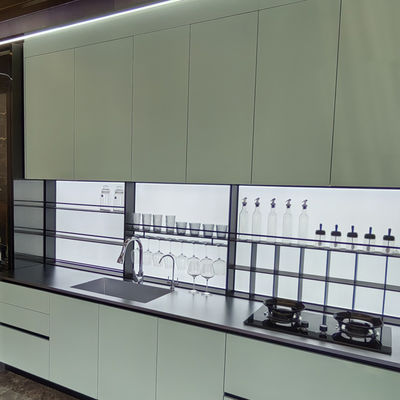 Dobra cena. Morden Design Niestandardowy komplet mebli Luksusowe szafki kuchenne Zielone Niestandardowe szafki kuchenne ze stali nierdzewnej w Internecie