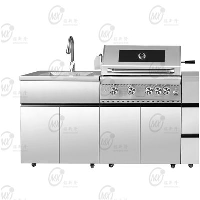 Dobra cena Dwufunkcyjny piec barbecue ze stali nierdzewnej Willa Wylotowy podwórkowy kuchnia Metalowe szafki ekranowe w Internecie