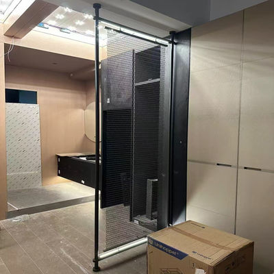 Dobra cena 304 Czarny kolor lusterkowy linii włosowej ze stali nierdzewnej Metal Screen Partition Room Divider Do dekoracji wnętrz w Internecie