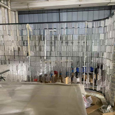 Dobra cena. Artystyczna ściana ekranowa ze stali nierdzewnej sklasyfikowalne szkło zakrzywione luksusowy salon hotelowy ściana dla nowoczesnego designu w Internecie